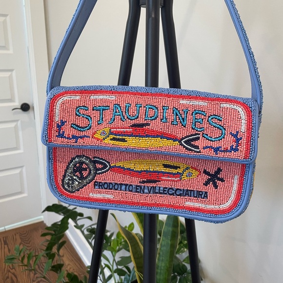 Staud Tommy Beaded Sardines Shoulder Bag NWOT - Picture 3 of 15